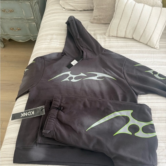 Kdnk Other - KDNK Men's Black and Green Pants sold!